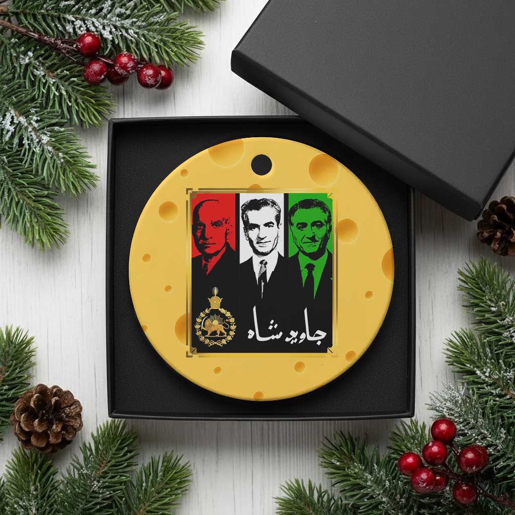 Pahlavi Kings of Iran Ceramic Ornament Javid Shah Long live the King
