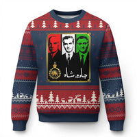 Pahlavi Kings of Iran Ugly Christmas Sweater Javid Shah Long live the King