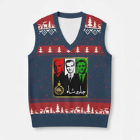 Pahlavi Kings of Iran V-Neck Knit Sweater Vest Javid Shah Long live the King