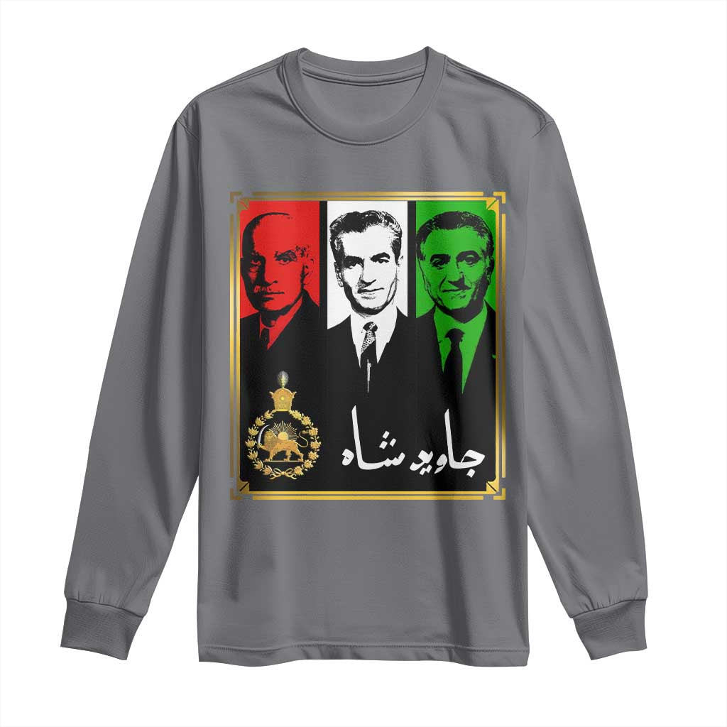 Pahlavi Kings of Iran Long Sleeve Shirt Javid Shah Long live the King