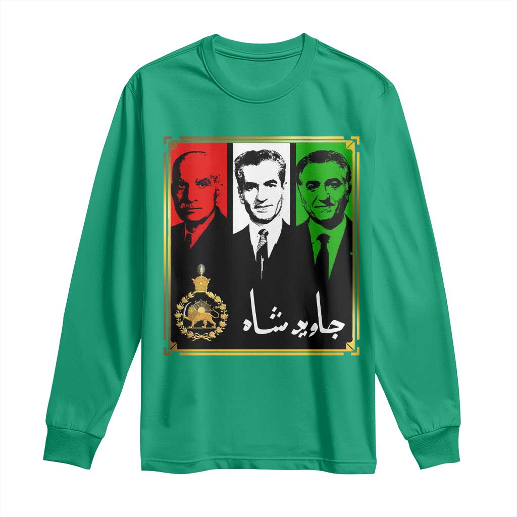 Pahlavi Kings of Iran Long Sleeve Shirt Javid Shah Long live the King