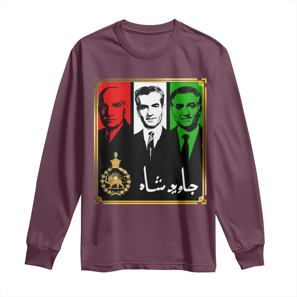 Pahlavi Kings of Iran Long Sleeve Shirt Javid Shah Long live the King