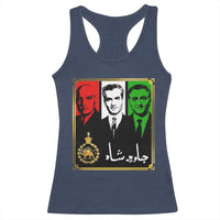 Pahlavi Kings of Iran Racerback Tank Top Javid Shah Long live the King