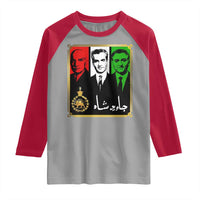 Pahlavi Kings of Iran Raglan Shirt Javid Shah Long live the King