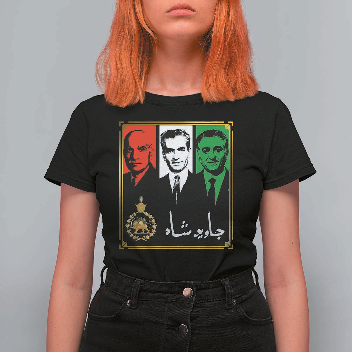 Pahlavi Kings of Iran T Shirt For Women Javid Shah Long live the King