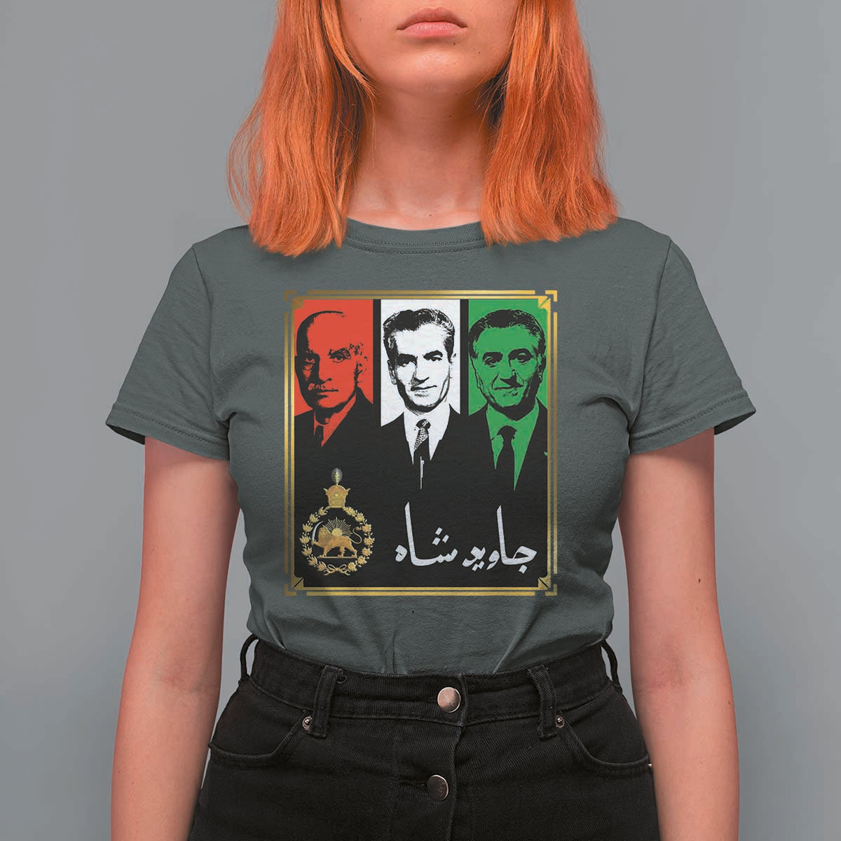 Pahlavi Kings of Iran T Shirt For Women Javid Shah Long live the King