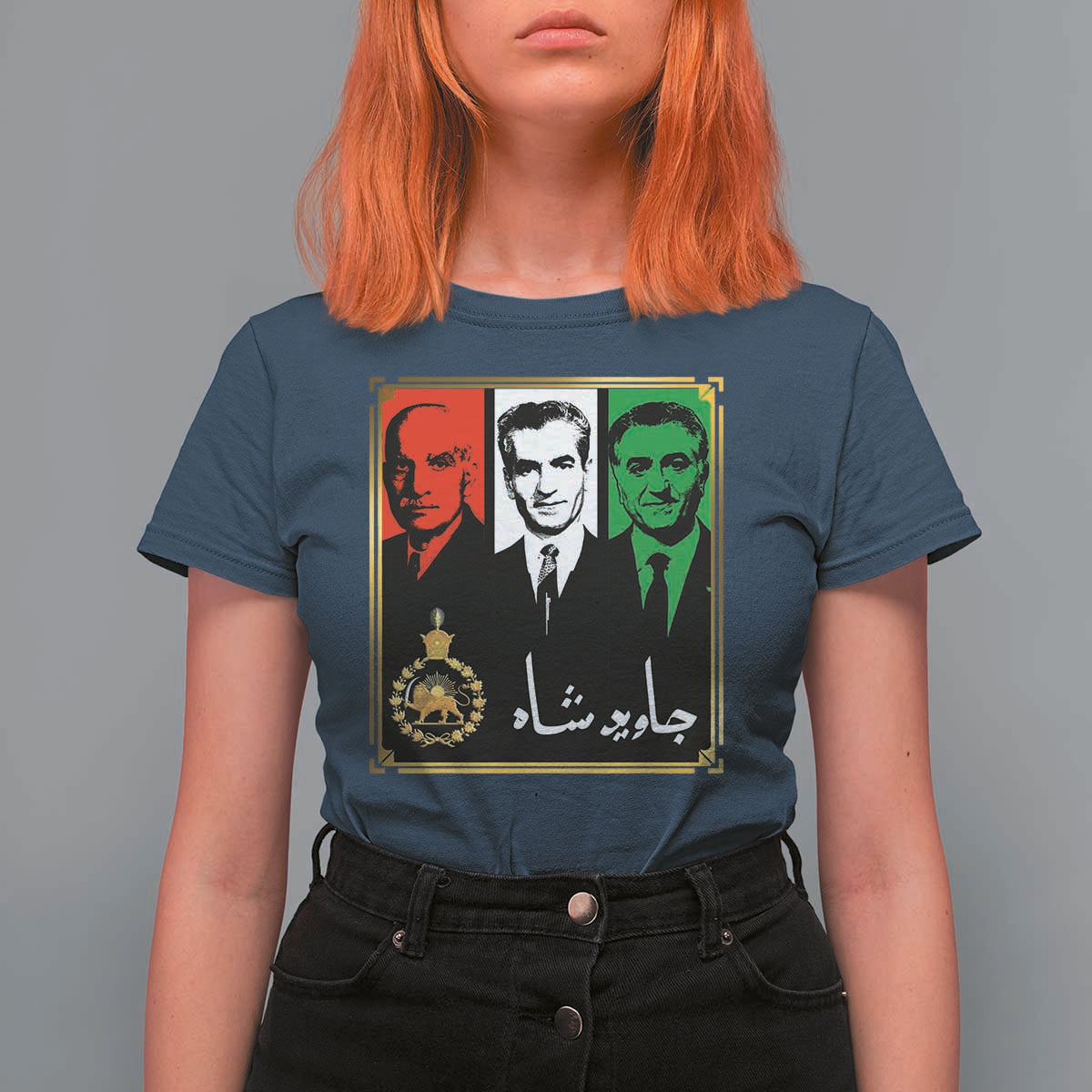 Pahlavi Kings of Iran T Shirt For Women Javid Shah Long live the King