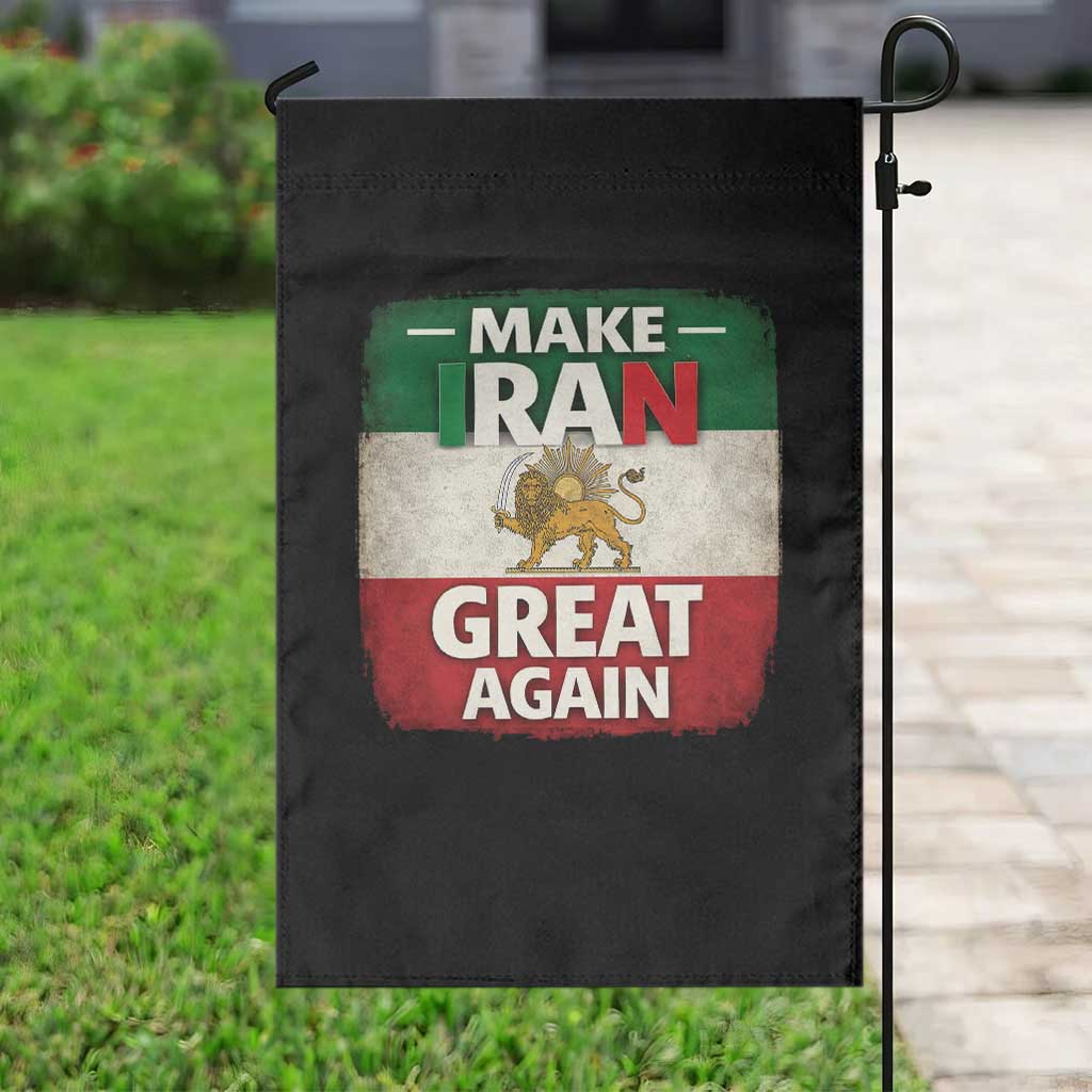 Make Iran Great Again Garden Flag MIGA Vintage Persian Lion Flag