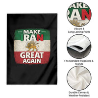 Make Iran Great Again Garden Flag MIGA Vintage Persian Lion Flag