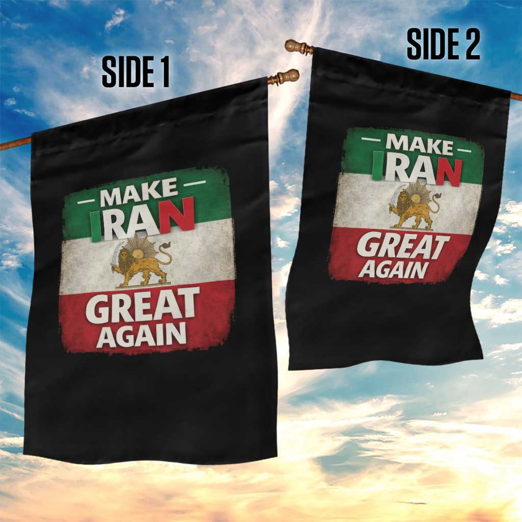 Make Iran Great Again Garden Flag MIGA Vintage Persian Lion Flag