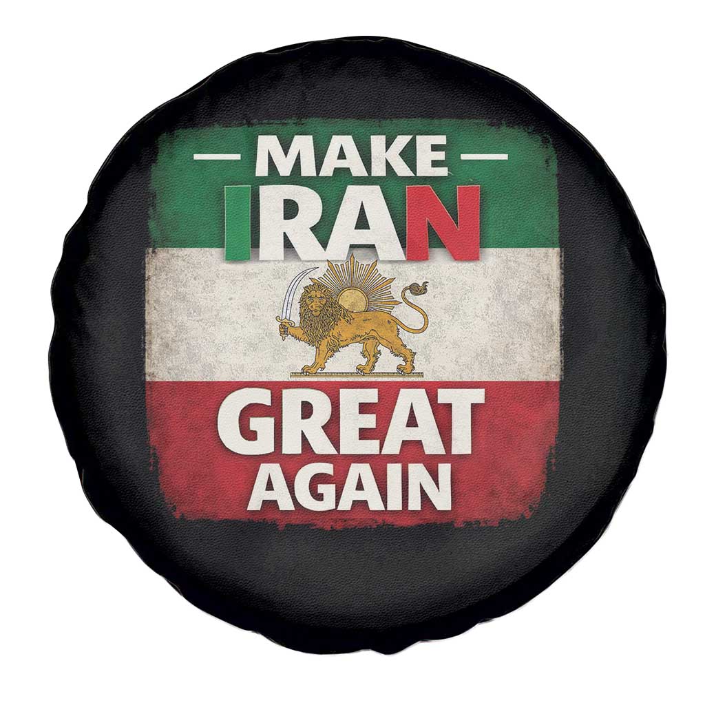 Make Iran Great Again Spare Tire Cover MIGA Vintage Persian Lion Flag