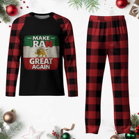 Make Iran Great Again Plaid Pajama Set MIGA Vintage Persian Lion Flag