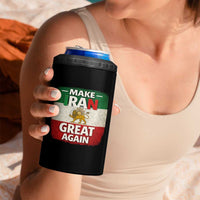 Make Iran Great Again 4 in 1 Can Cooler Tumbler MIGA Vintage Persian Lion Flag