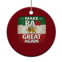 Make Iran Great Again Ceramic Ornament MIGA Vintage Persian Lion Flag