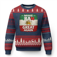 Make Iran Great Again Ugly Christmas Sweater MIGA Vintage Persian Lion Flag
