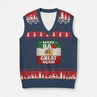 Make Iran Great Again V-Neck Knit Sweater Vest MIGA Vintage Persian Lion Flag