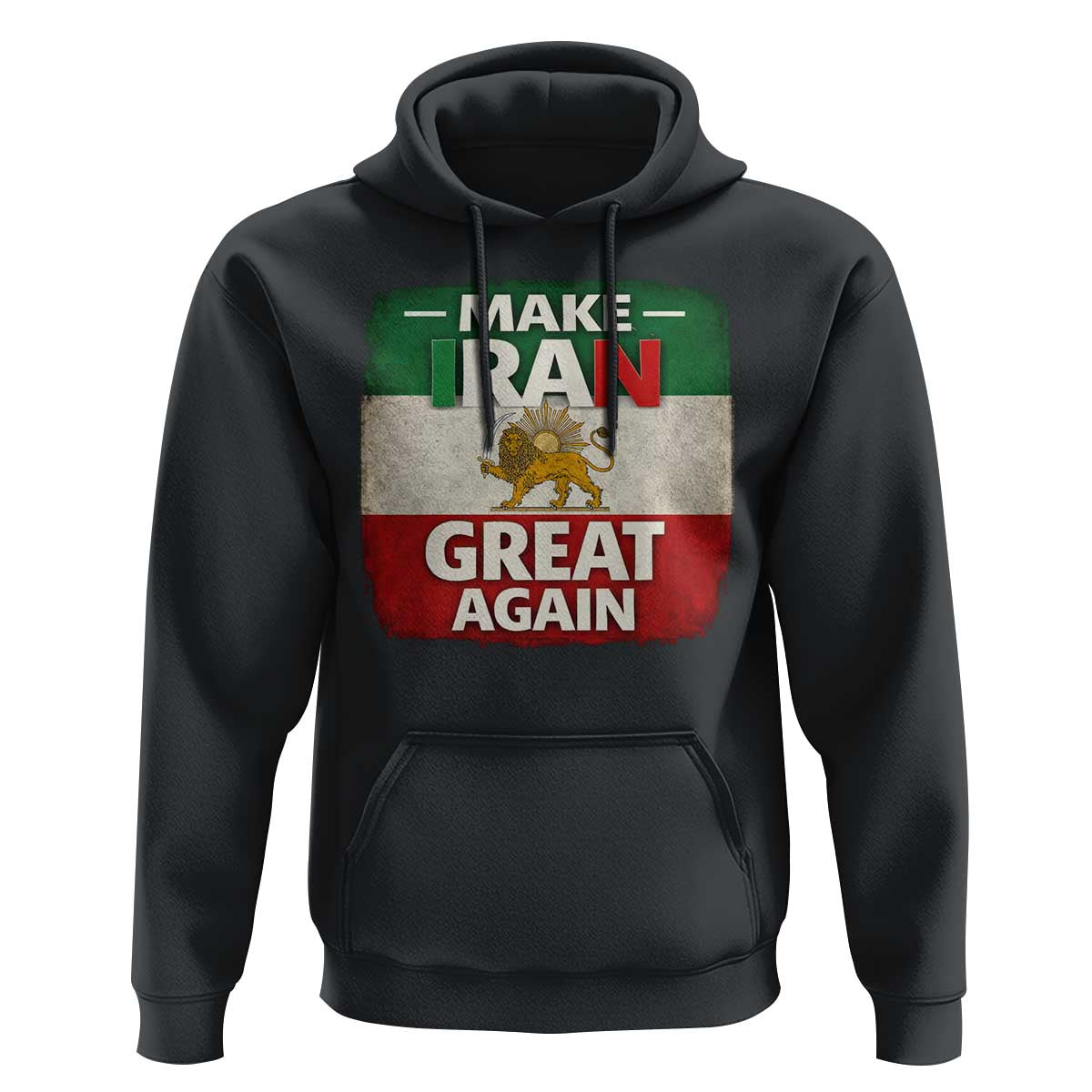 Make Iran Great Again Hoodie MIGA Vintage Persian Lion Flag