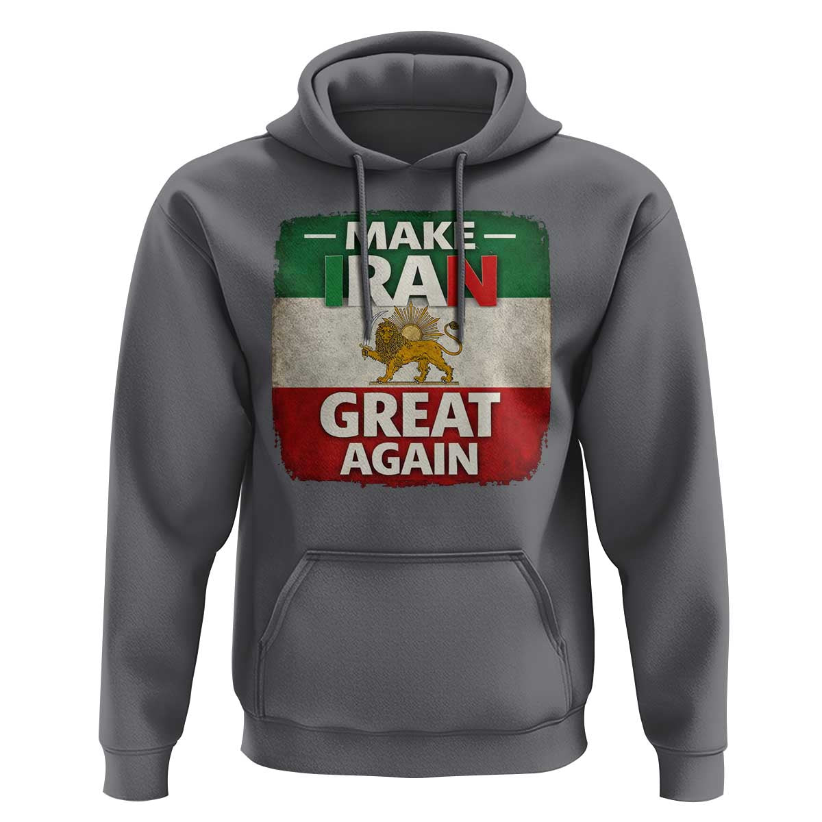 Make Iran Great Again Hoodie MIGA Vintage Persian Lion Flag