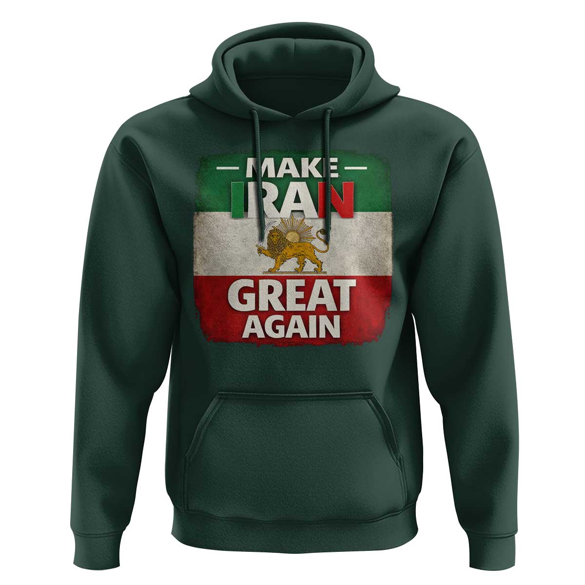 Make Iran Great Again Hoodie MIGA Vintage Persian Lion Flag