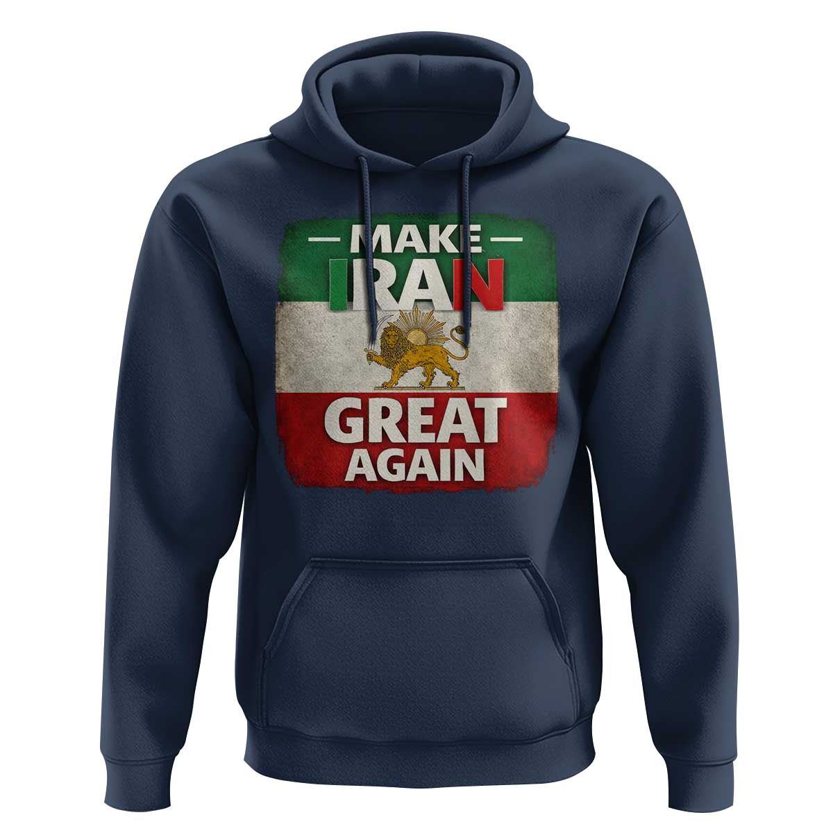 Make Iran Great Again Hoodie MIGA Vintage Persian Lion Flag