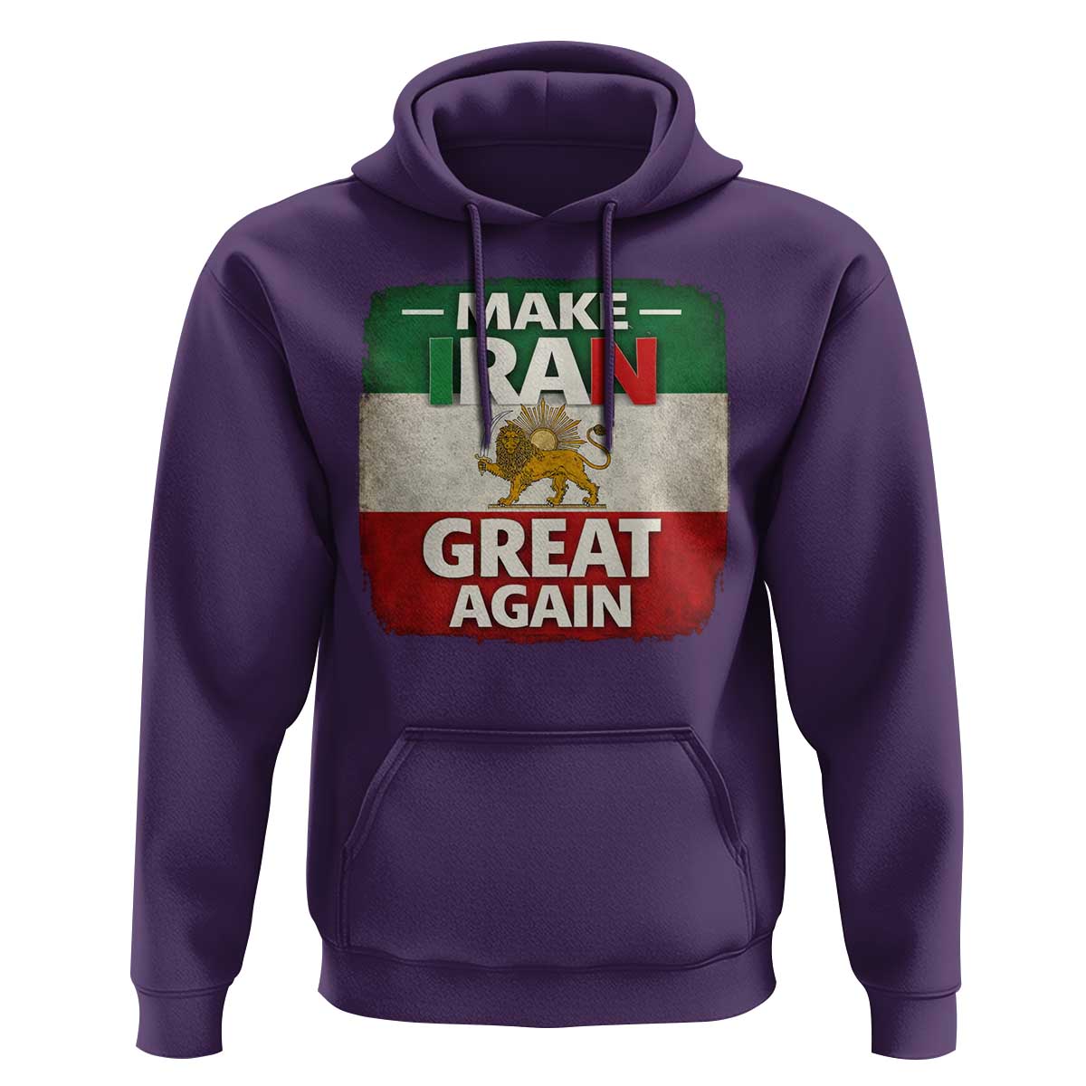 Make Iran Great Again Hoodie MIGA Vintage Persian Lion Flag