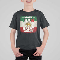 Make Iran Great Again T Shirt For Kid MIGA Vintage Persian Lion Flag