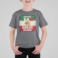 Make Iran Great Again T Shirt For Kid MIGA Vintage Persian Lion Flag