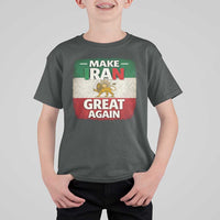 Make Iran Great Again T Shirt For Kid MIGA Vintage Persian Lion Flag