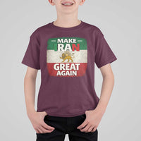 Make Iran Great Again T Shirt For Kid MIGA Vintage Persian Lion Flag