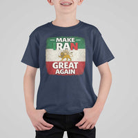Make Iran Great Again T Shirt For Kid MIGA Vintage Persian Lion Flag