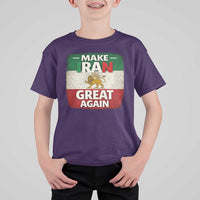 Make Iran Great Again T Shirt For Kid MIGA Vintage Persian Lion Flag