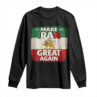 Make Iran Great Again Long Sleeve Shirt MIGA Vintage Persian Lion Flag