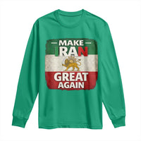 Make Iran Great Again Long Sleeve Shirt MIGA Vintage Persian Lion Flag