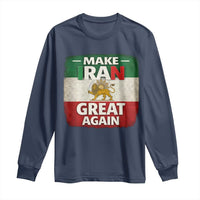 Make Iran Great Again Long Sleeve Shirt MIGA Vintage Persian Lion Flag