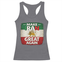Make Iran Great Again Racerback Tank Top MIGA Vintage Persian Lion Flag