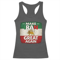 Make Iran Great Again Racerback Tank Top MIGA Vintage Persian Lion Flag