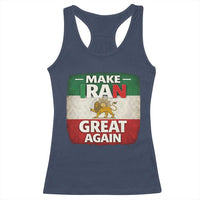 Make Iran Great Again Racerback Tank Top MIGA Vintage Persian Lion Flag