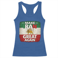 Make Iran Great Again Racerback Tank Top MIGA Vintage Persian Lion Flag