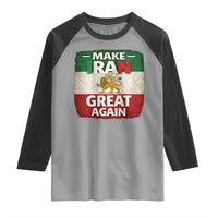 Make Iran Great Again Raglan Shirt MIGA Vintage Persian Lion Flag