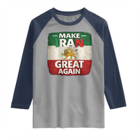 Make Iran Great Again Raglan Shirt MIGA Vintage Persian Lion Flag