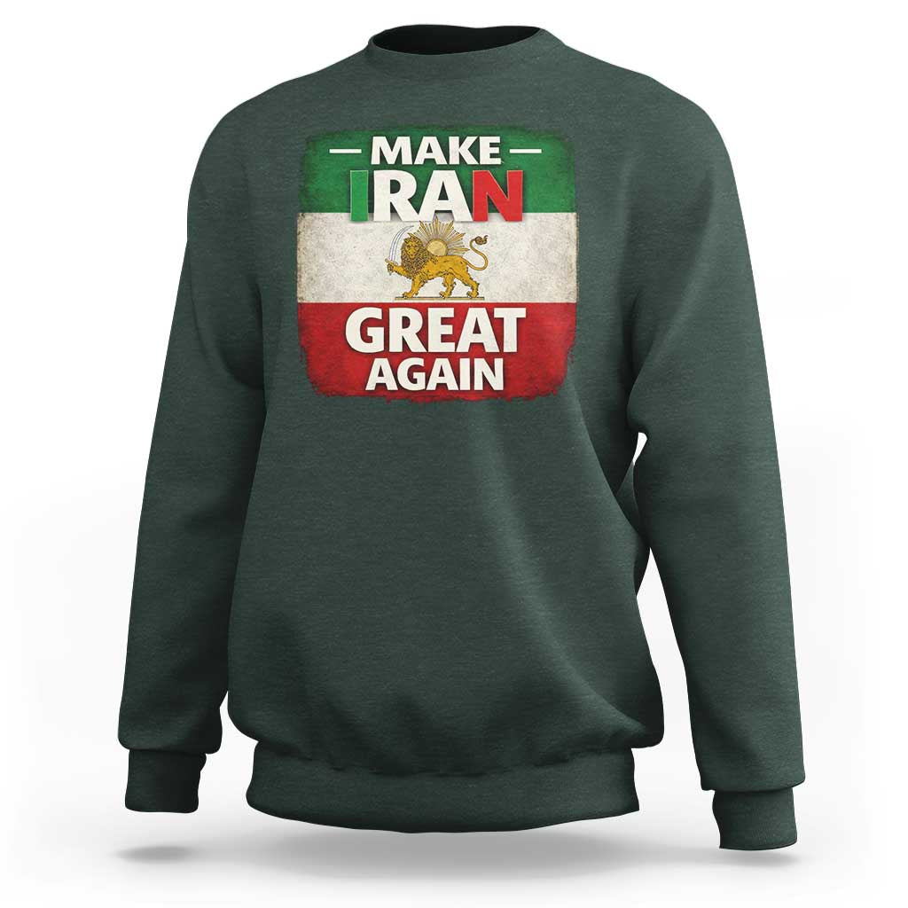 Make Iran Great Again Sweatshirt MIGA Vintage Persian Lion Flag