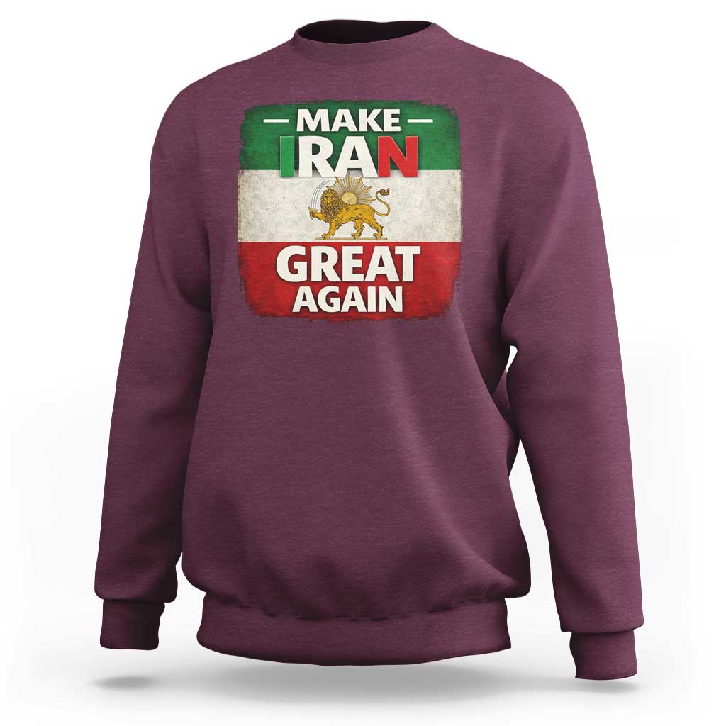 Make Iran Great Again Sweatshirt MIGA Vintage Persian Lion Flag