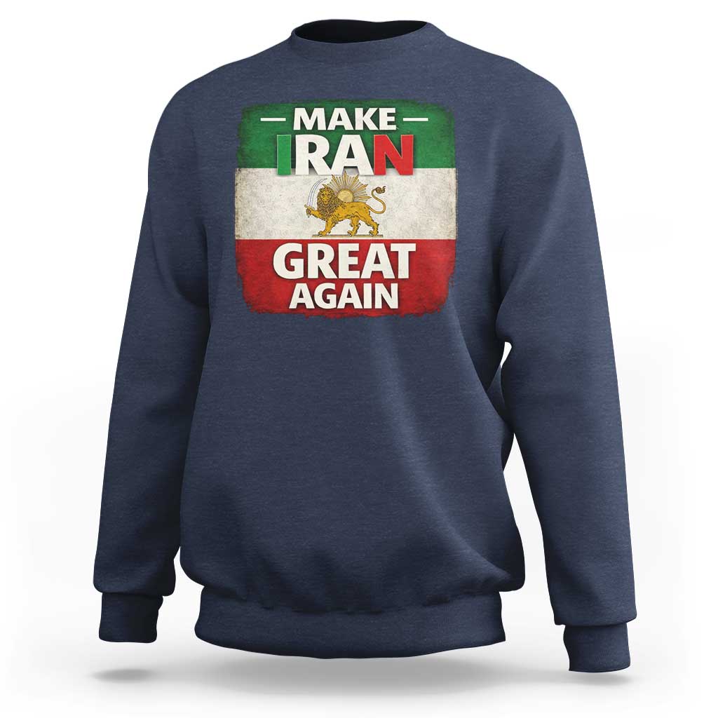 Make Iran Great Again Sweatshirt MIGA Vintage Persian Lion Flag