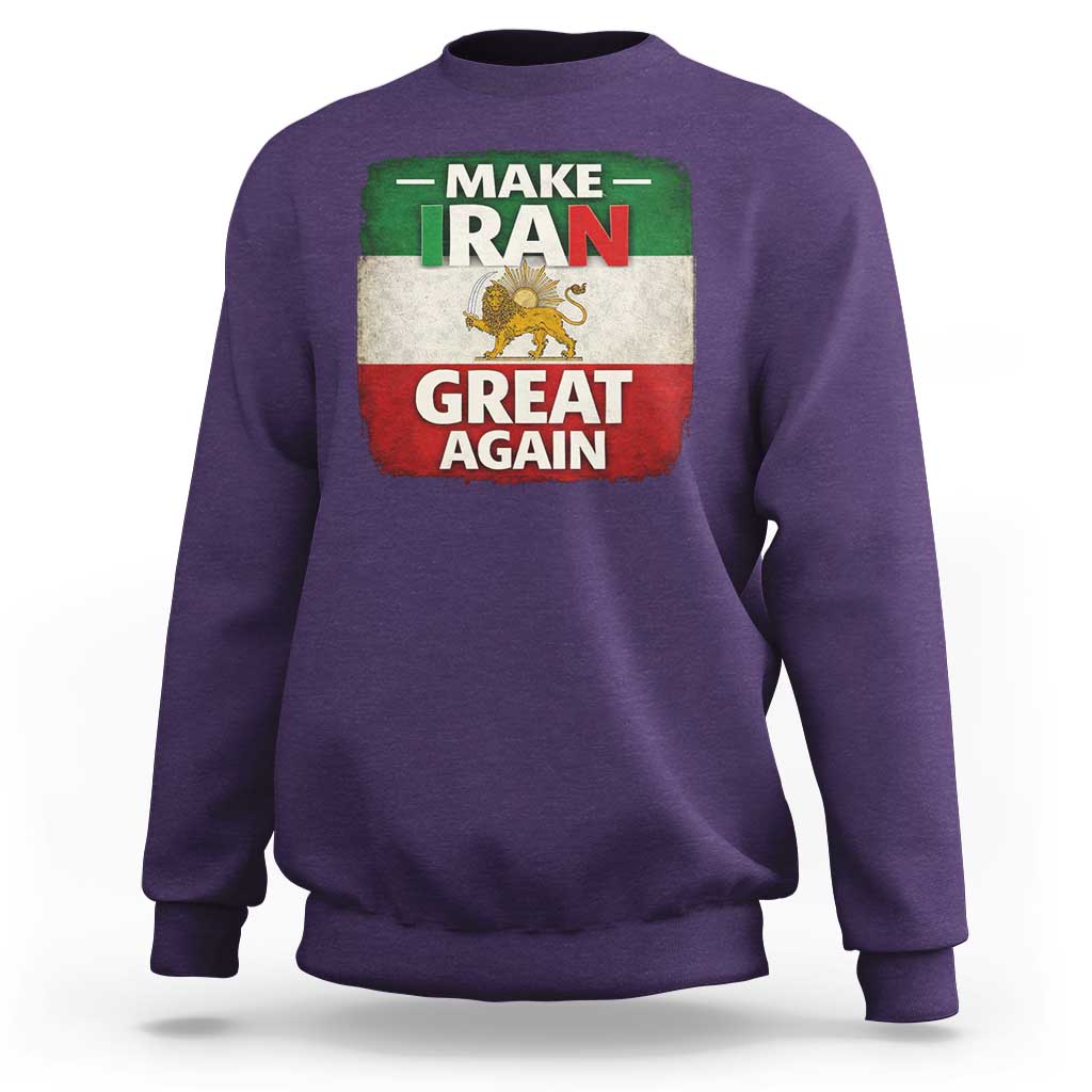 Make Iran Great Again Sweatshirt MIGA Vintage Persian Lion Flag