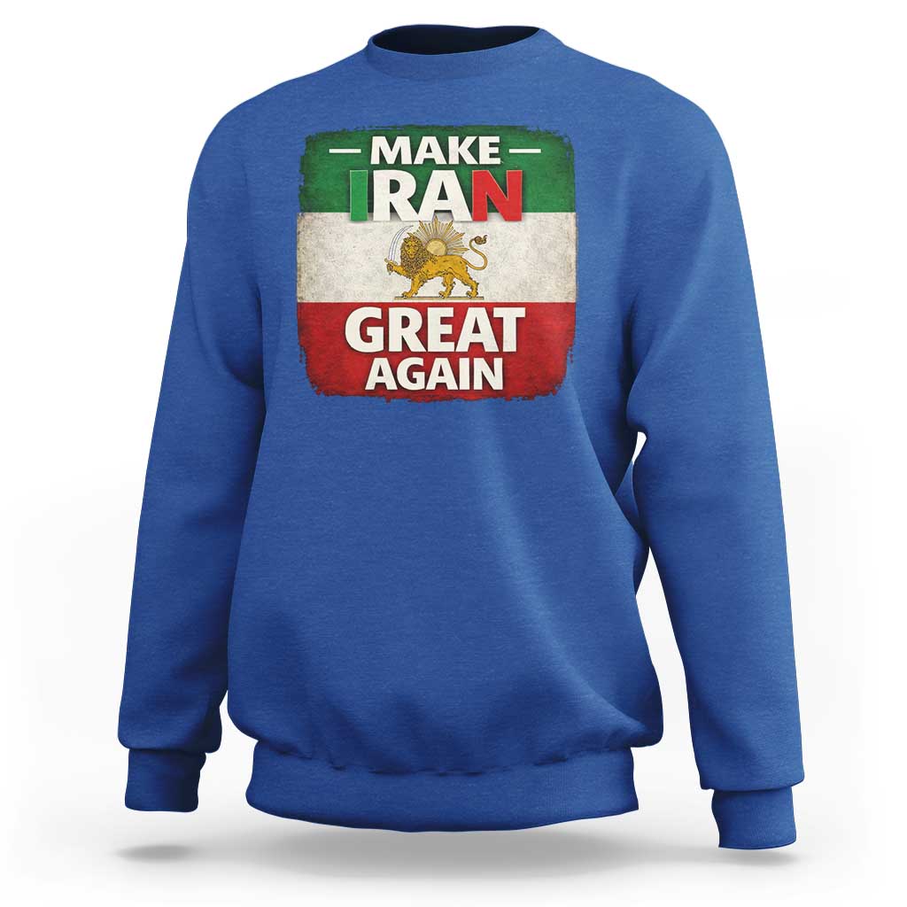 Make Iran Great Again Sweatshirt MIGA Vintage Persian Lion Flag