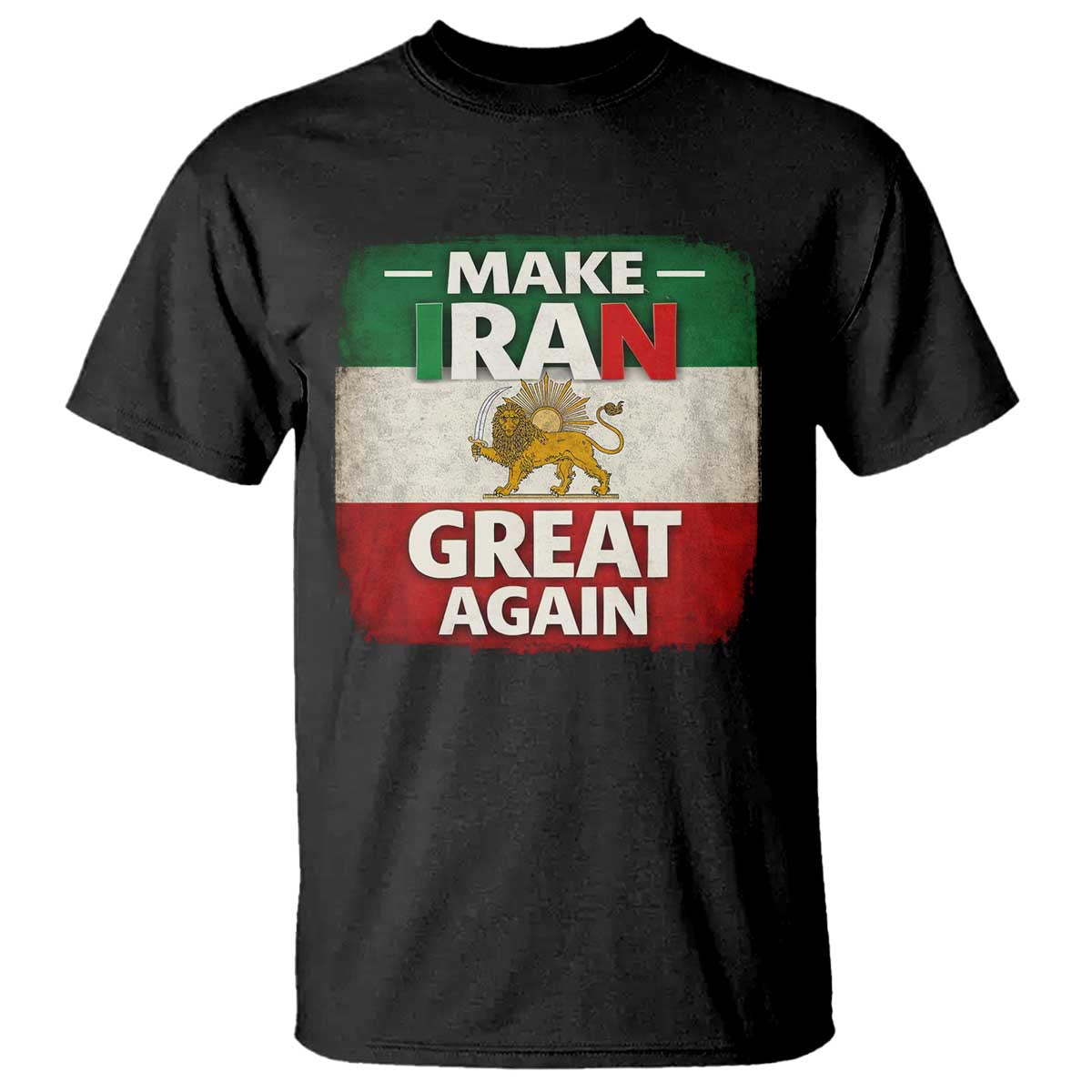 Make Iran Great Again T Shirt MIGA Vintage Persian Lion Flag