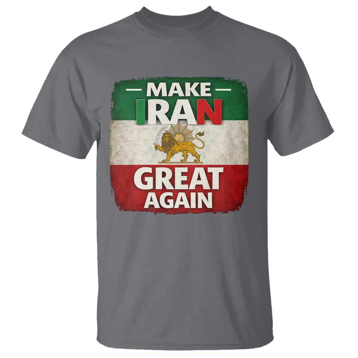 Make Iran Great Again T Shirt MIGA Vintage Persian Lion Flag