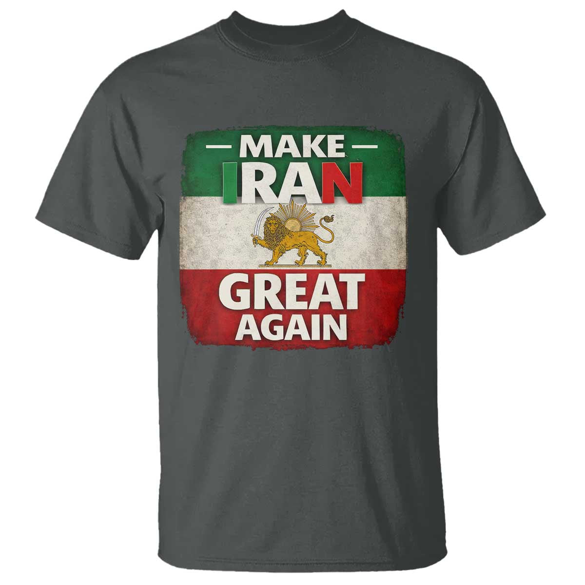 Make Iran Great Again T Shirt MIGA Vintage Persian Lion Flag