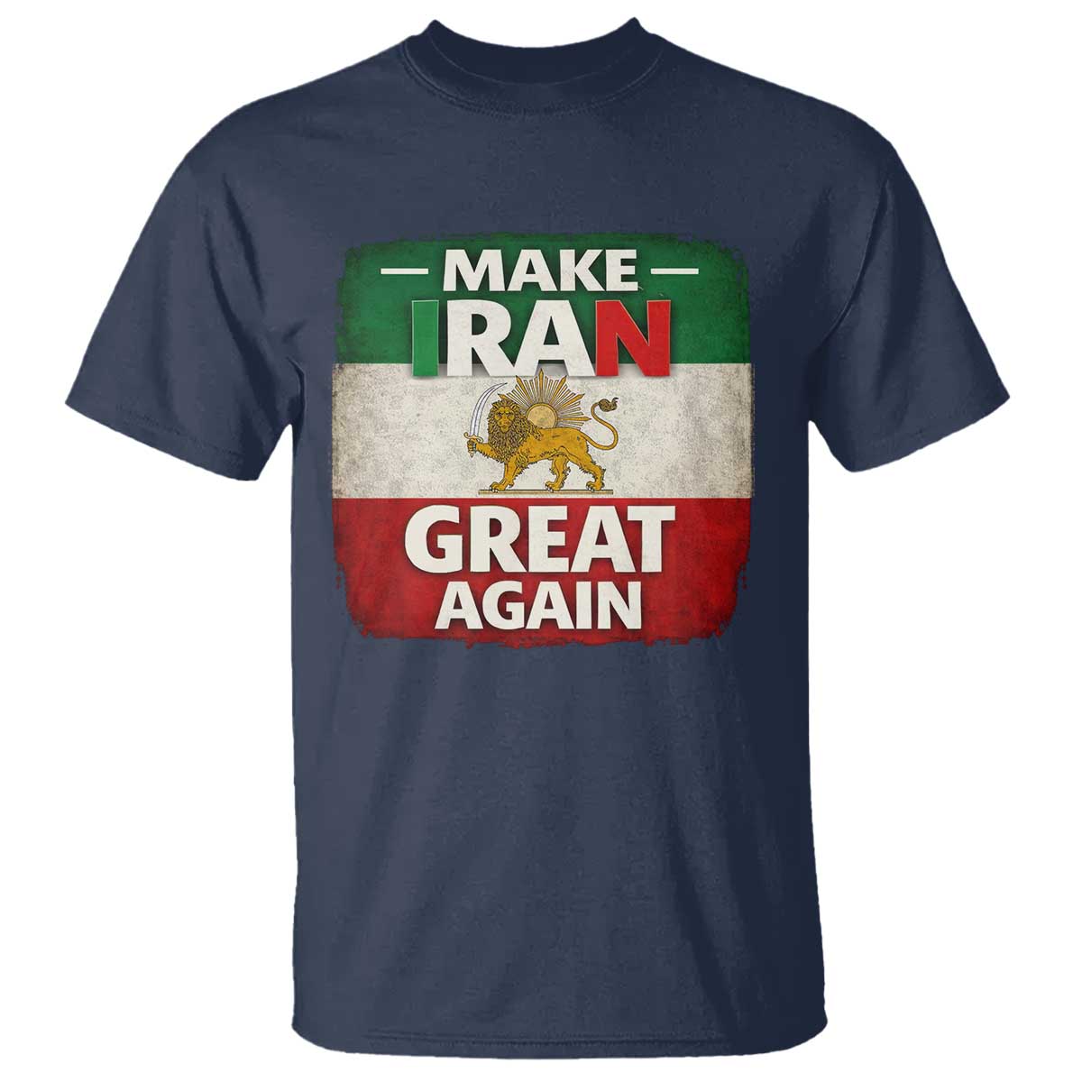 Make Iran Great Again T Shirt MIGA Vintage Persian Lion Flag