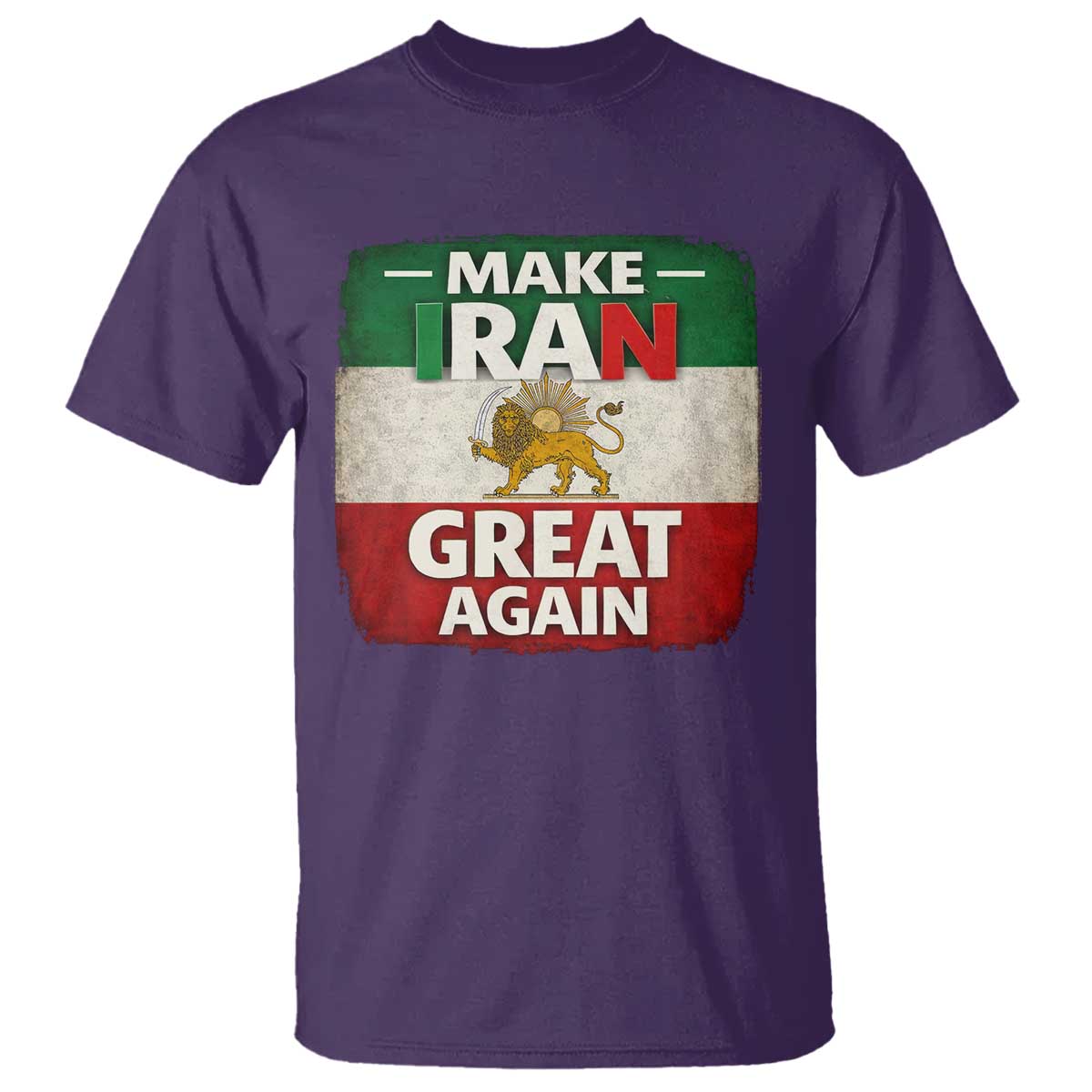 Make Iran Great Again T Shirt MIGA Vintage Persian Lion Flag